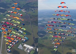 Canopy Formation Skydivers Set Sequential World Record!