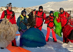 Jumpers Explore Greenland from the Air