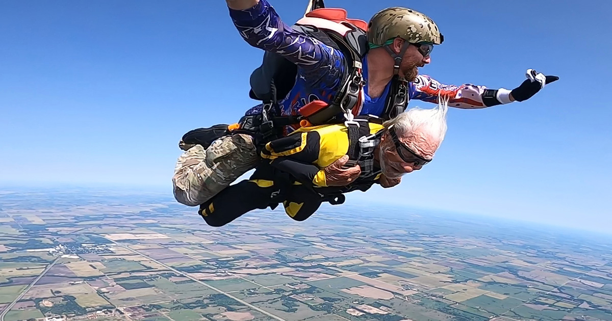 Centenarian Skydives Again!