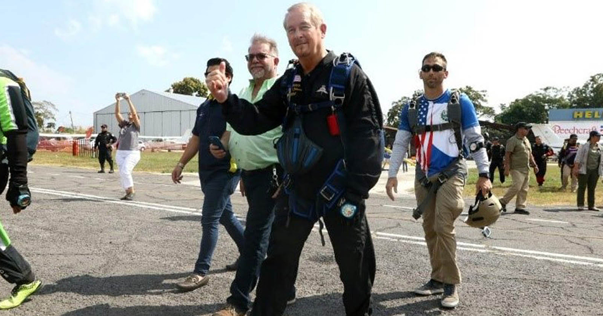 Ambassador to El Salvador Makes Demo Jump