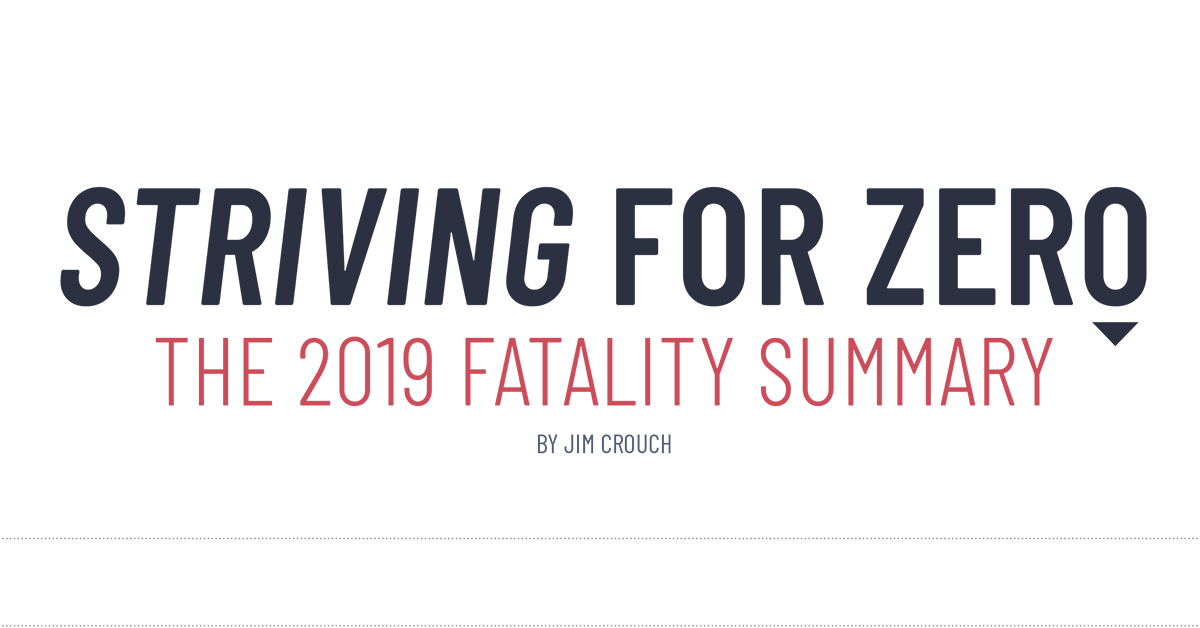 Striving for Zero—The 2019 Fatality Summary
