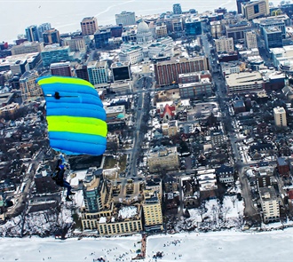 Ice Jumps Become Annual Tradition in Wisconsin