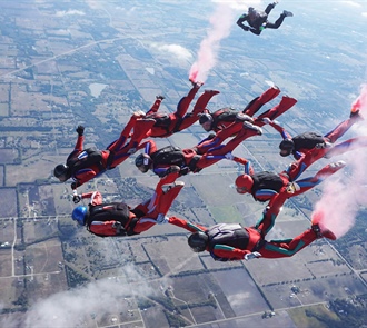 Blue Skies Parachute Team Celebrates Milestones