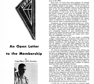 An Open Letter to the Membership