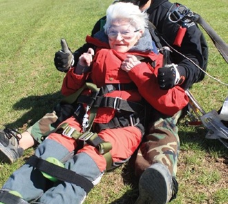 Centenarian Celebrates Birthday with a Tandem