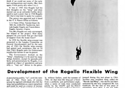Development of the Rogallo Flexible Wing
