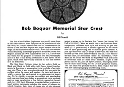 Bob Buquor Memorial Star Crest