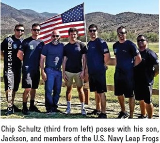 Well-Traveled Flag Flies Over Skydive San Diego