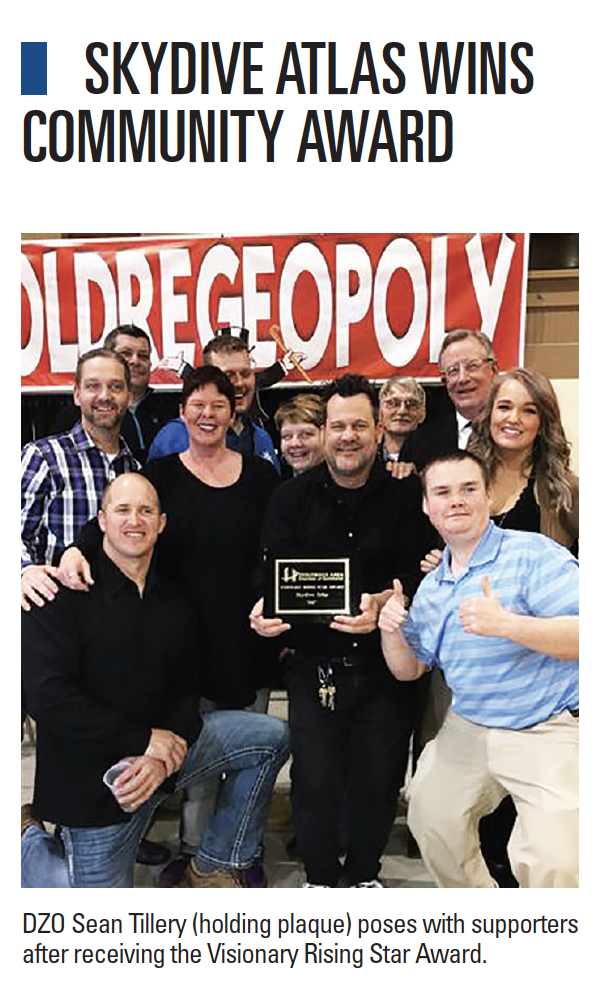 Skydive Atlas Wins Community Award